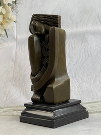 Signed Salvador Dali Abstract Woman Bronze Marble Base