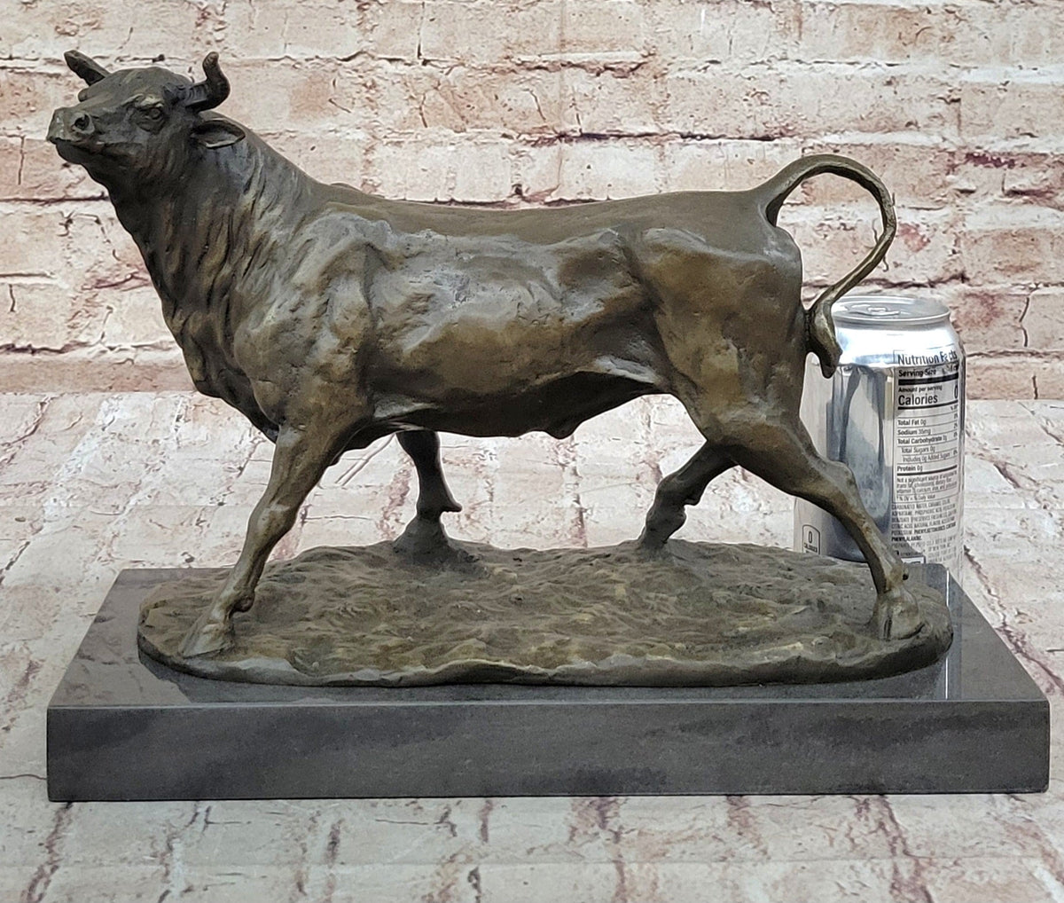Trotting Bull - Hot Cast Bronze Sculpture Cattle Cow Art