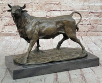 Trotting Bull - Hot Cast Bronze Sculpture Cattle Cow Art