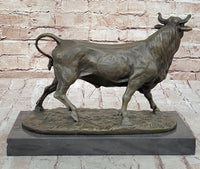 Trotting Bull - Hot Cast Bronze Sculpture Cattle Cow Art