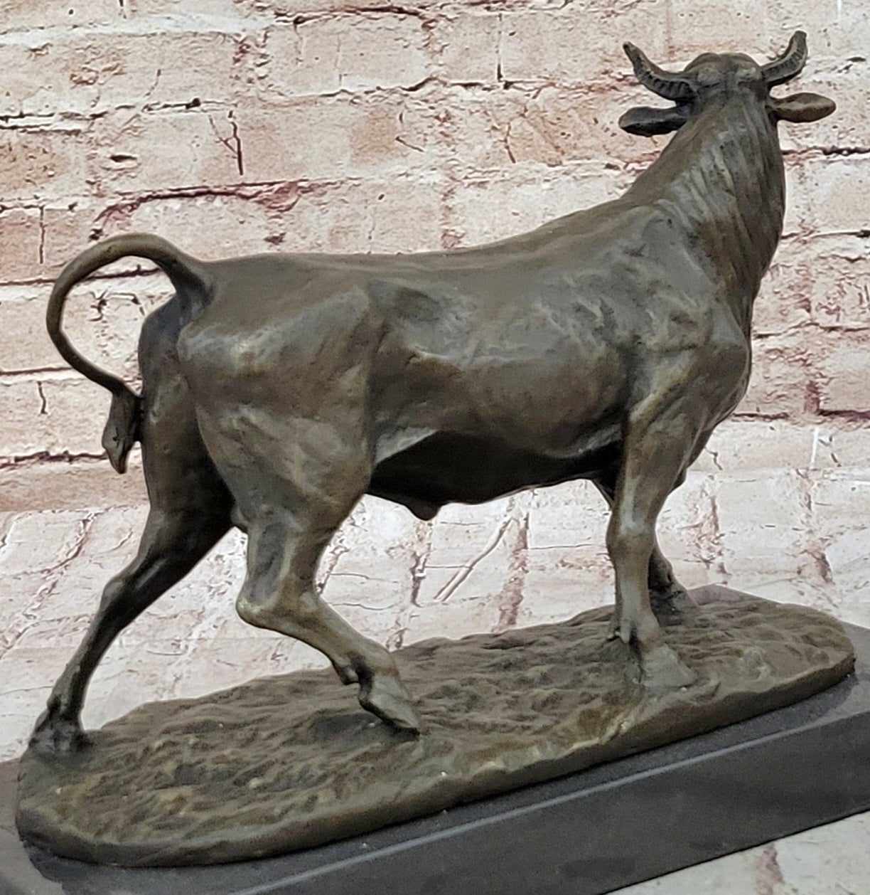 Trotting Bull - Hot Cast Bronze Sculpture Cattle Cow Art