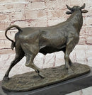 Trotting Bull - Hot Cast Bronze Sculpture Cattle Cow Art