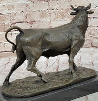 Trotting Bull - Hot Cast Bronze Sculpture Cattle Cow Art