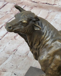 Trotting Bull - Hot Cast Bronze Sculpture Cattle Cow Art