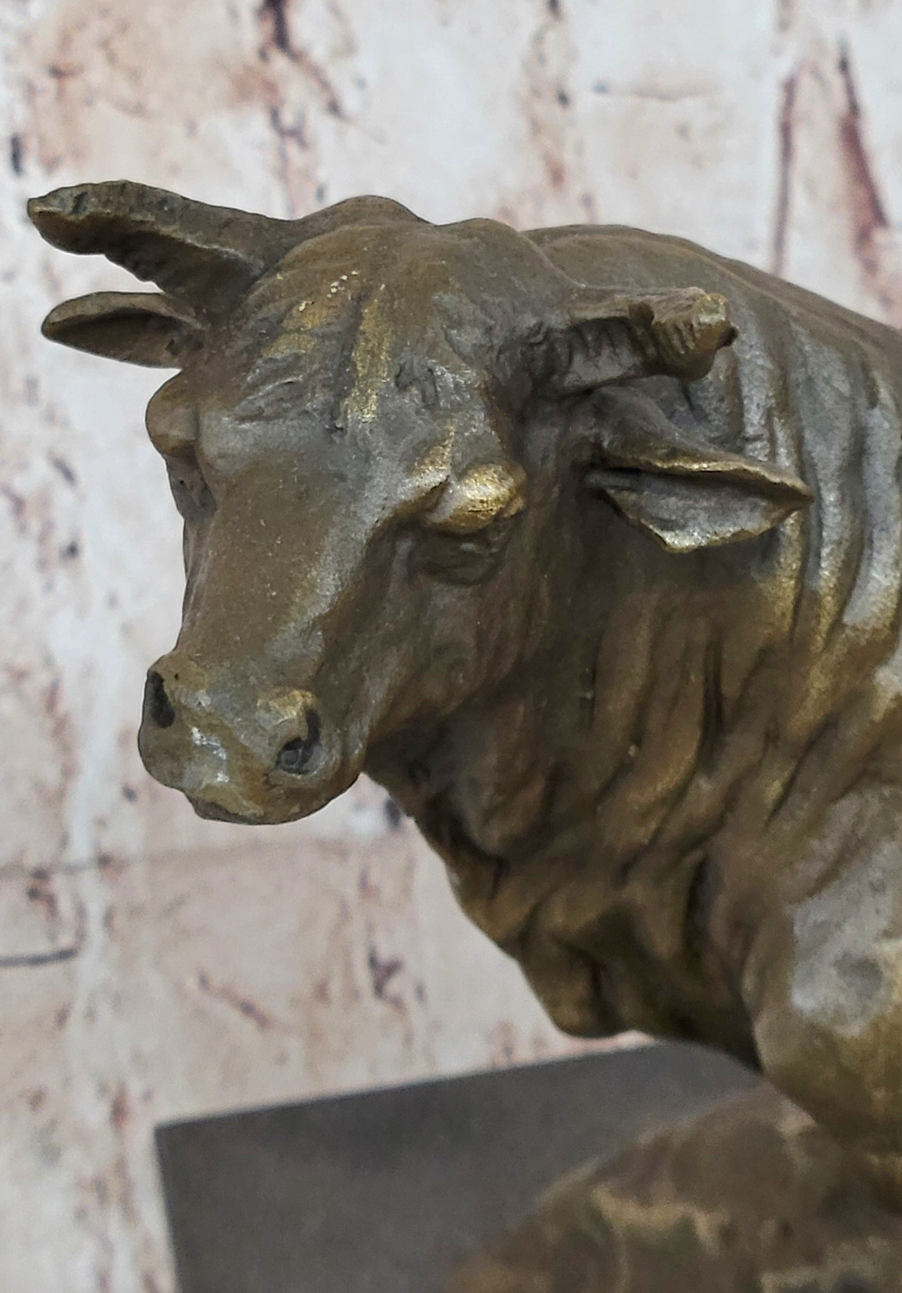 Trotting Bull - Hot Cast Bronze Sculpture Cattle Cow Art