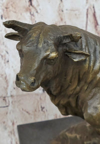 Trotting Bull - Hot Cast Bronze Sculpture Cattle Cow Art