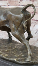 Trotting Bull - Hot Cast Bronze Sculpture Cattle Cow Art
