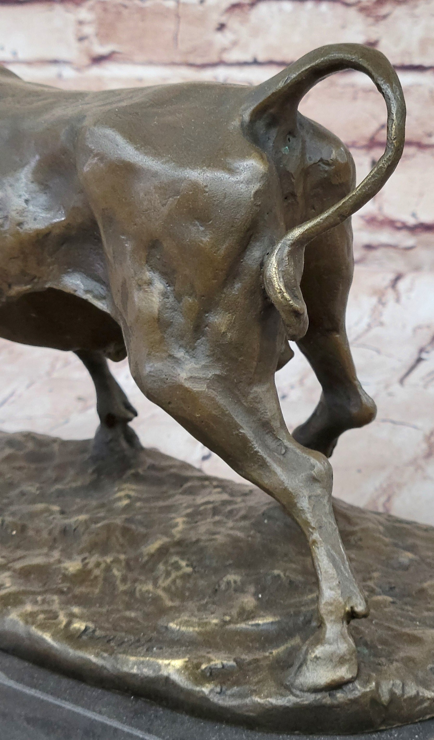 Trotting Bull - Hot Cast Bronze Sculpture Cattle Cow Art