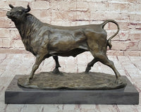 Trotting Bull - Hot Cast Bronze Sculpture Cattle Cow Art