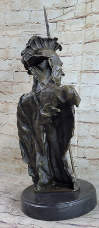Handmade Native American Indian Warrior Bronze Sculpture Statue Figurine Art