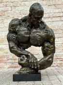 Bodybuilder Muscle Man Muscular Male Torso Bronze Sculpture