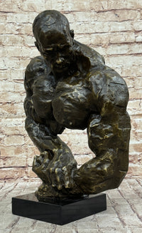 Bodybuilder Muscle Man Muscular Male Torso Bronze Sculpture