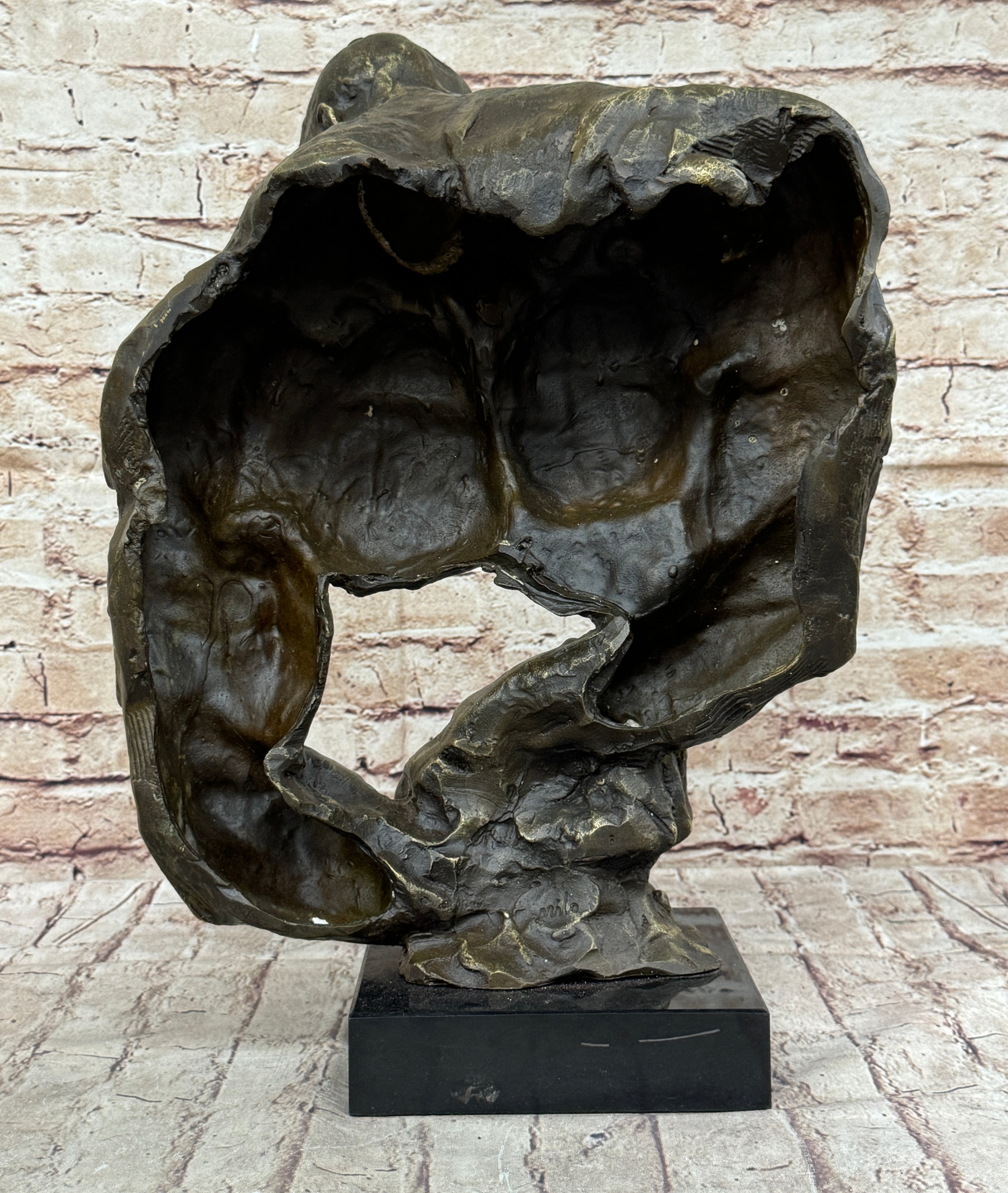 Bodybuilder Muscle Man Muscular Male Torso Bronze Sculpture