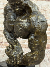 Bodybuilder Muscle Man Muscular Male Torso Bronze Sculpture