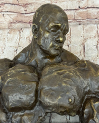 Bodybuilder Muscle Man Muscular Male Torso Bronze Sculpture