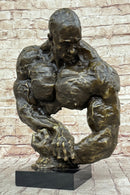 Bodybuilder Muscle Man Muscular Male Torso Bronze Sculpture