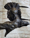 Native American Mohawk Archer Bronze Bust Mario Nick 29" x 23"