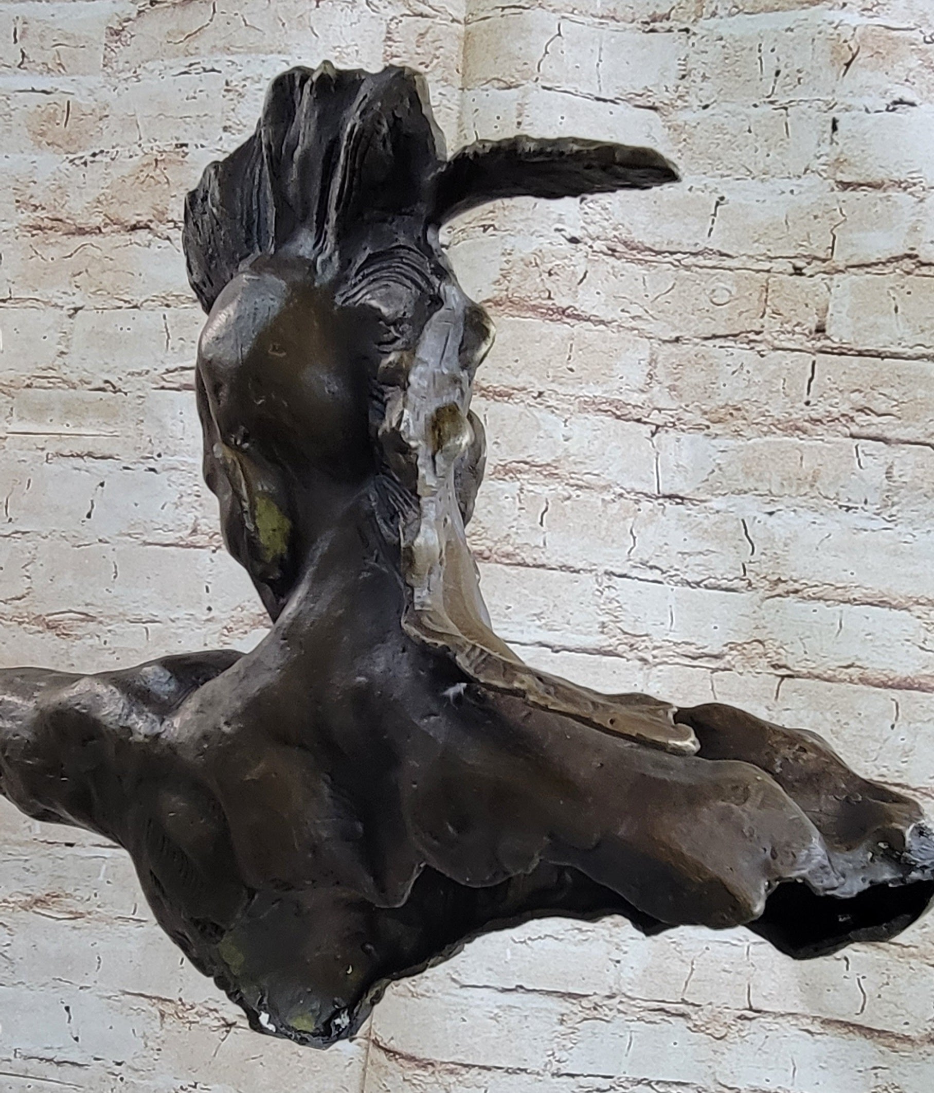 Native American Mohawk Archer Bronze Bust Mario Nick 29" x 23"