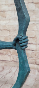 Mohawk Archer Pulling Bow Bronze Sculpture by Mario Nick