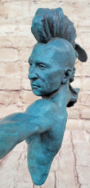 Mohawk Archer Pulling Bow Bronze Sculpture by Mario Nick
