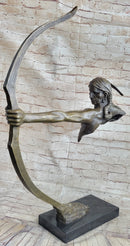Native American Indian Archer Abstract Bronze Statue Sculpture Figure Mario Nick 33" x 22"