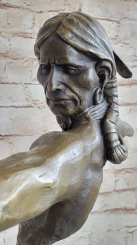 Native American Indian Archer Abstract Bronze Statue Sculpture Figure Mario Nick 33" x 22"