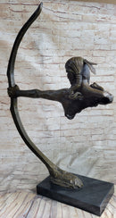 Native American Indian Archer Abstract Bronze Statue Sculpture Figure Mario Nick 33" x 22"