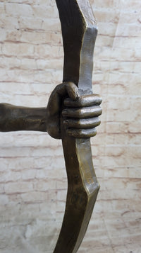 Native American Indian Archer Abstract Bronze Statue Sculpture Figure Mario Nick 33" x 22"
