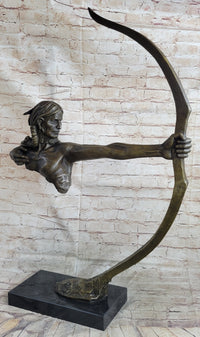 Native American Indian Archer Abstract Bronze Statue Sculpture Figure Mario Nick 33" x 22"