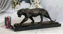 African Lioness Bronze Marble Figure Art