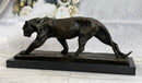 African Lioness Bronze Marble Figure Art