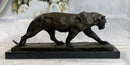 African Lioness Bronze Marble Figure Art