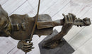 Abstract Modern Art Female Violin Player Bronze Marble Sculpture