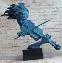 Signed Original Artwork by Milo Female Violin Player Bronze
