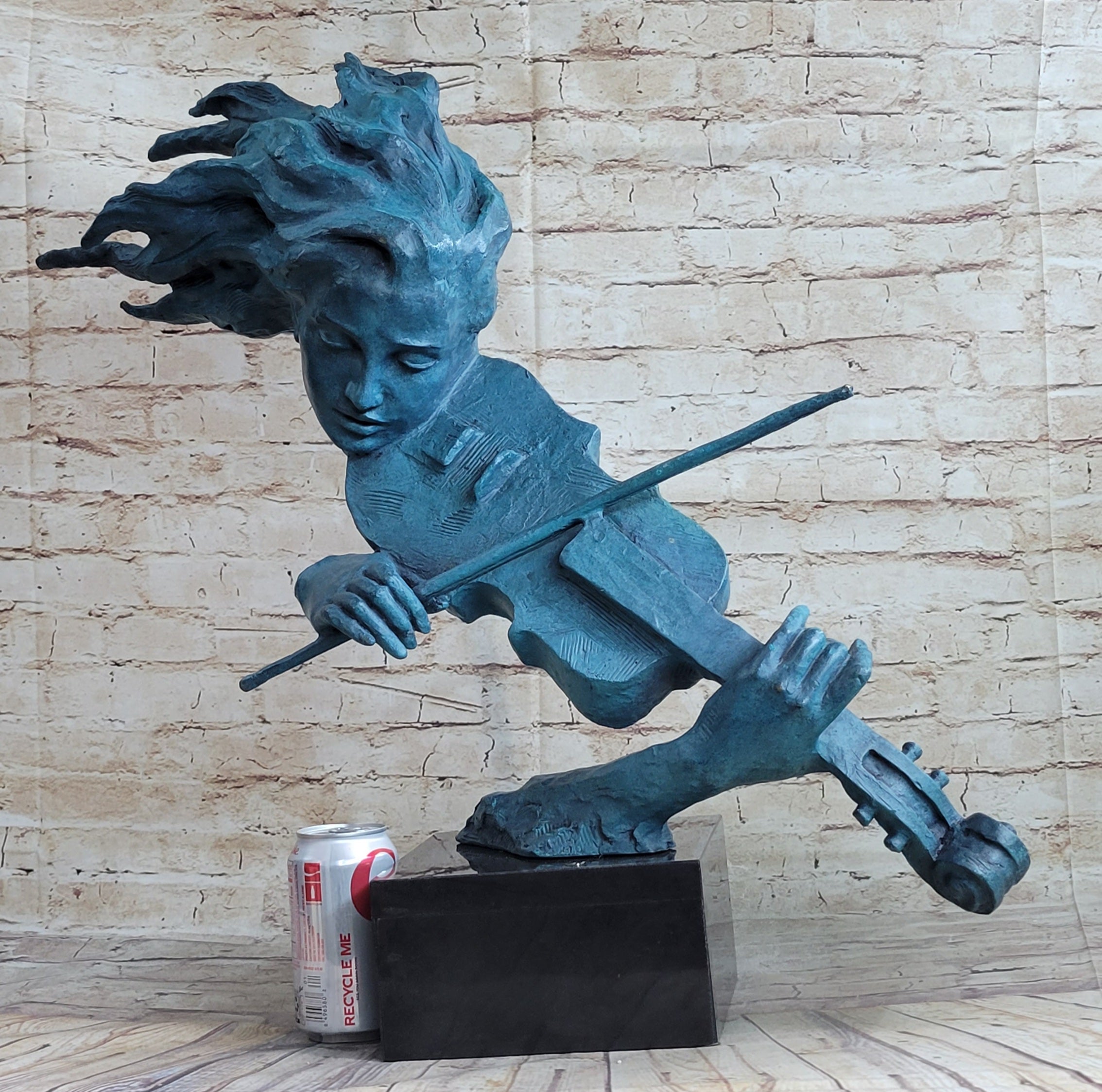 Signed Original Artwork by Milo Female Violin Player Bronze