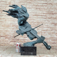 Signed Original Artwork by Milo Female Violin Player Bronze