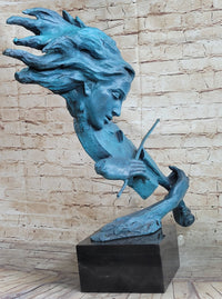 Signed Original Artwork by Milo Female Violin Player Bronze