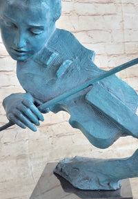 Signed Original Artwork by Milo Female Violin Player Bronze