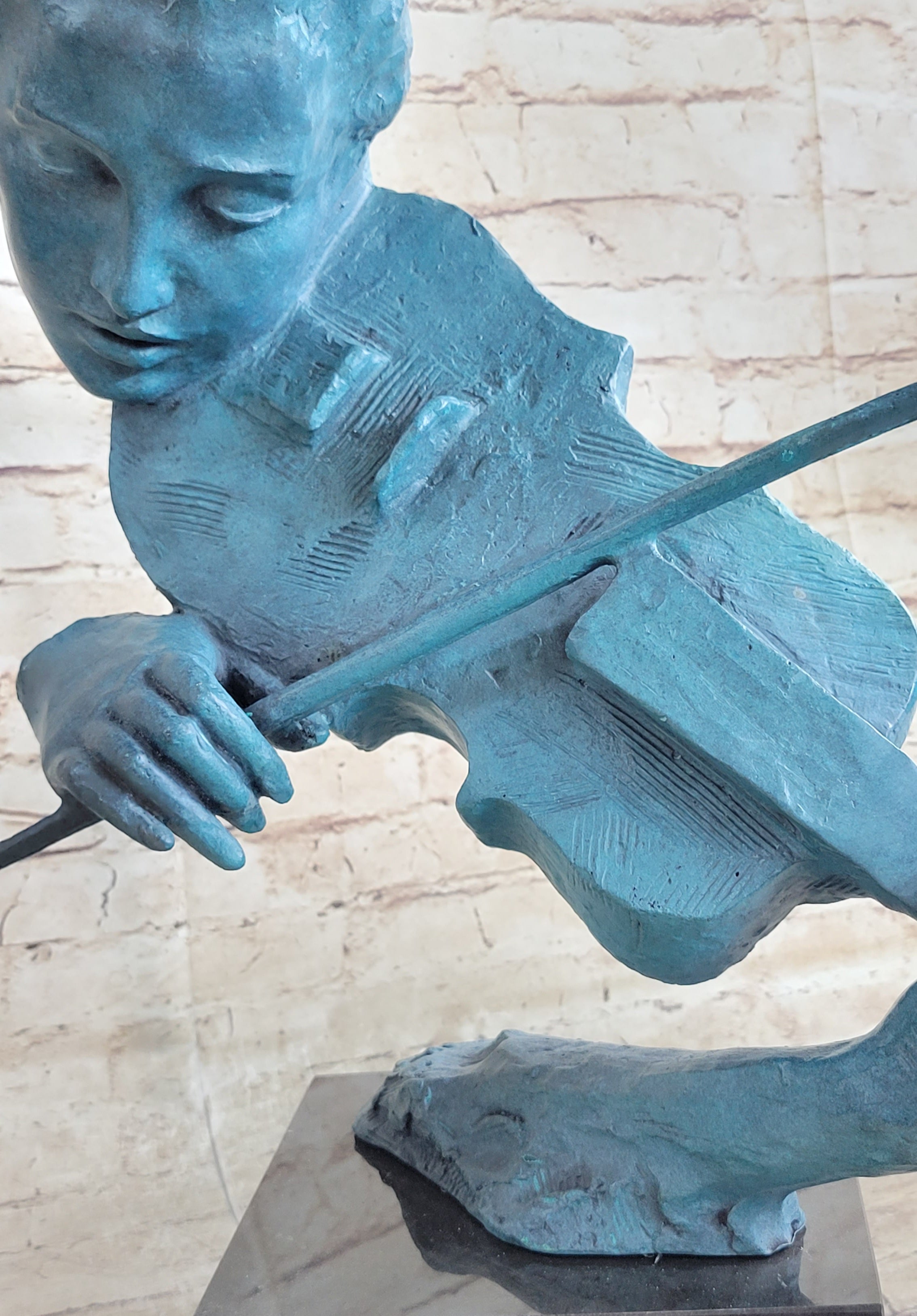Signed Original Artwork by Milo Female Violin Player Bronze