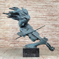 Signed Original Artwork by Milo Female Violin Player Bronze