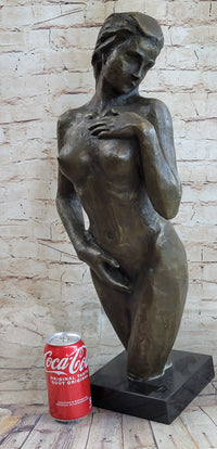 Nude Female Upper Legs Torso & Body Bronze Bust Statue Sculpture by Mario Nick 23" X 10"