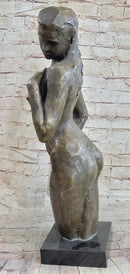 Nude Female Upper Legs Torso & Body Bronze Bust Statue Sculpture by Mario Nick 23" X 10"