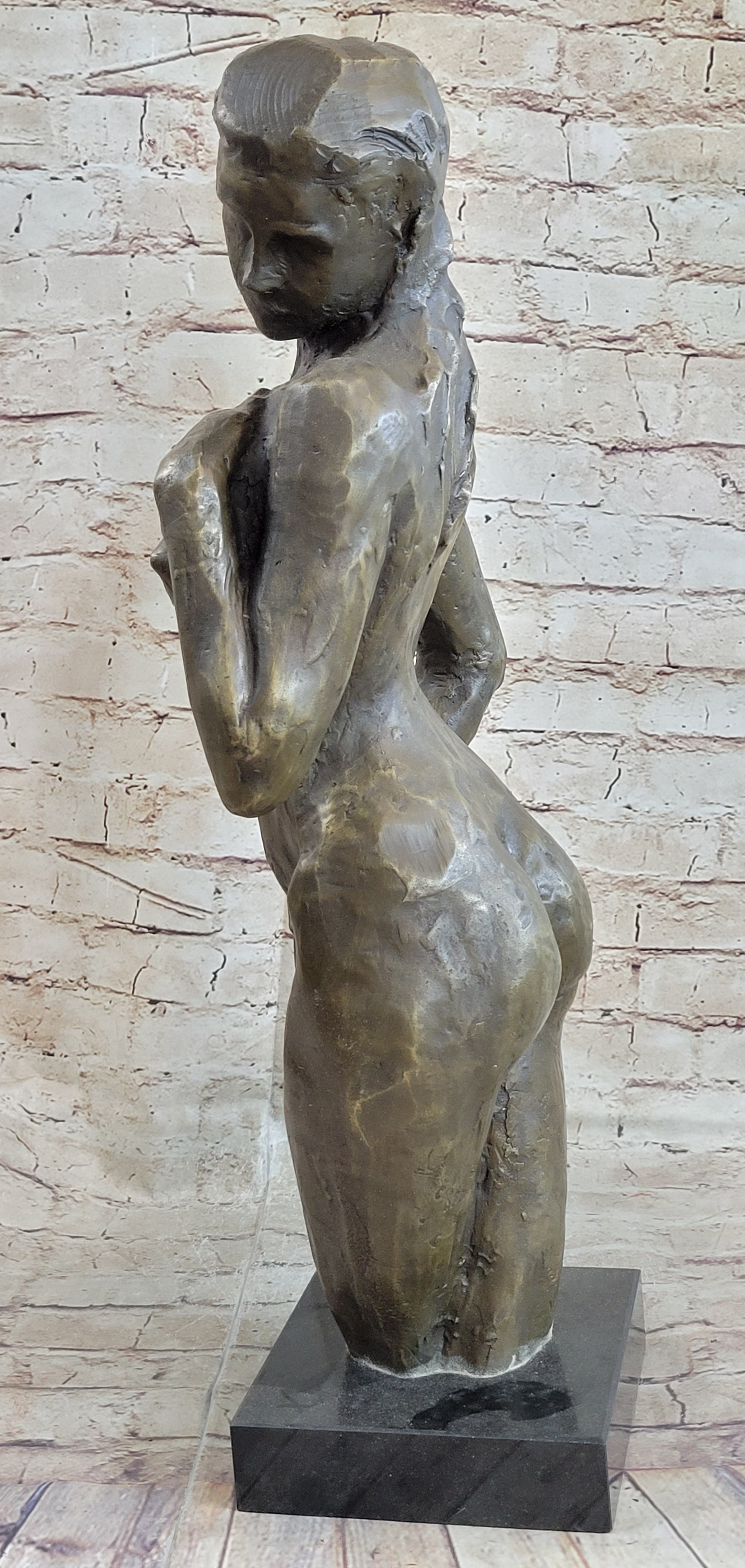 Nude Female Upper Legs Torso & Body Bronze Bust Statue Sculpture by Mario Nick 23" X 10"