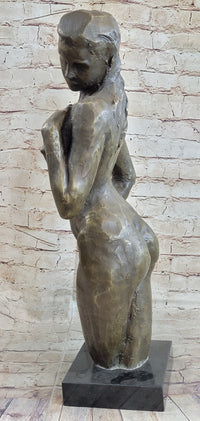 Nude Female Upper Legs Torso & Body Bronze Bust Statue Sculpture by Mario Nick 23" X 10"