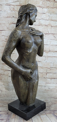 Nude Female Upper Legs Torso & Body Bronze Bust Statue Sculpture by Mario Nick 23" X 10"