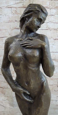 Nude Female Upper Legs Torso & Body Bronze Bust Statue Sculpture by Mario Nick 23" X 10"