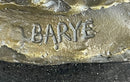 Cast Bronze Marble Elephant Safari Art Figure