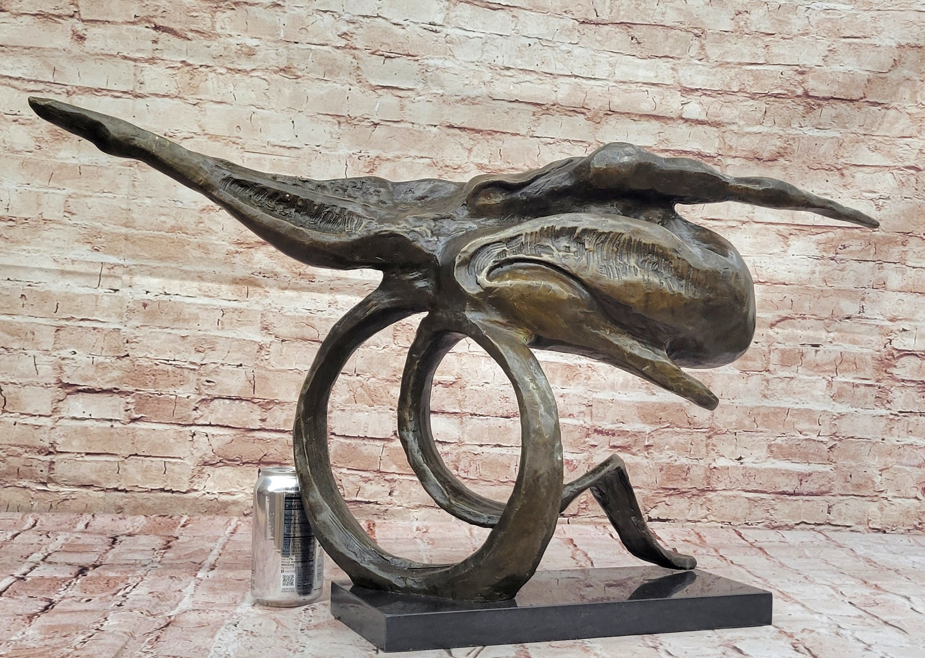 Abstract Bronze Whale Sculpture by Dali - Unique Marine Art