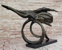 Abstract Bronze Whale Sculpture by Dali - Unique Marine Art