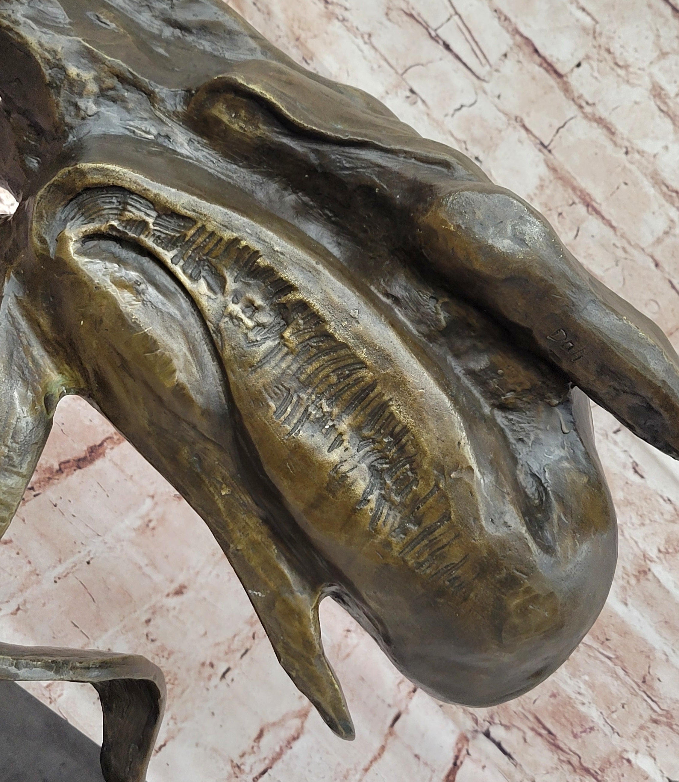 Abstract Bronze Whale Sculpture by Dali - Unique Marine Art